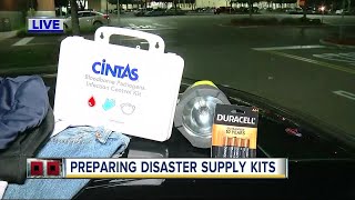 Preparing disaster supply kits ahead of Irma
