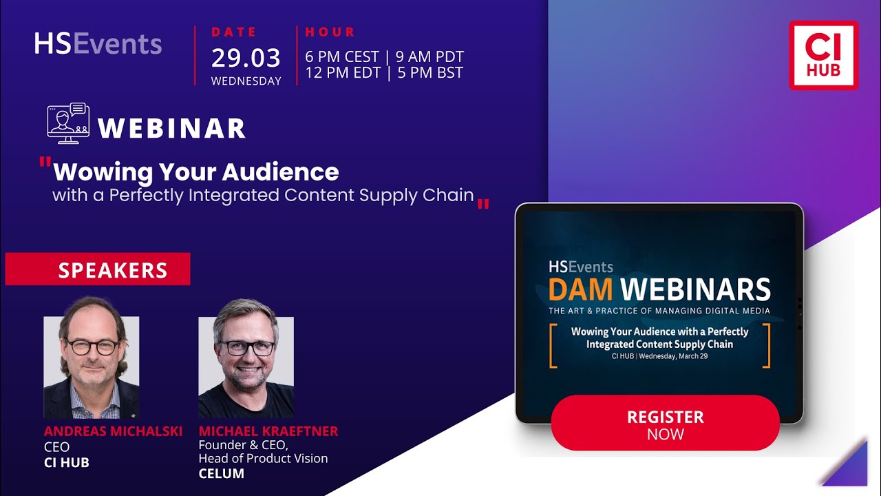 Smart Reminder HSE Webinar, “Wowing Your Audience with a Perfectly Integrated Content Supply Chain”
