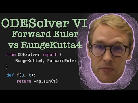Solving ODEs in Python 6: Comparing RungeKutta4 and ForwardEuler