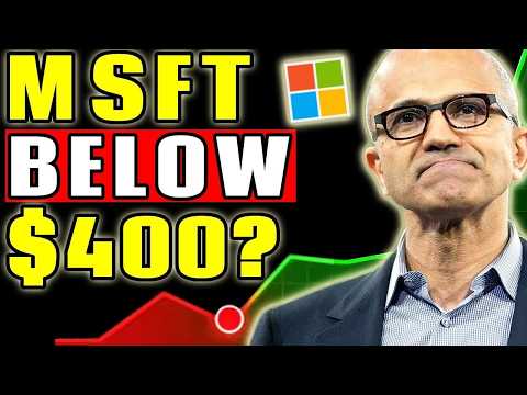 Video thumbnail: Is Microsoft Back Below $400 a MASSIVE Opportunity? | Microsoft (MSFT) Stock Analysis! |