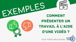 Exemples présentations d'une activité en vidéo (Créations élèves)