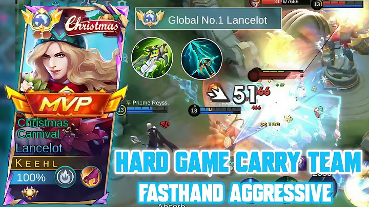 ENEMY PICK MY LING AND I DESTROY HIM WITH LANCELOT! GLOBAL LANCELOT HARD GAME CARRY TEAM - MLBB