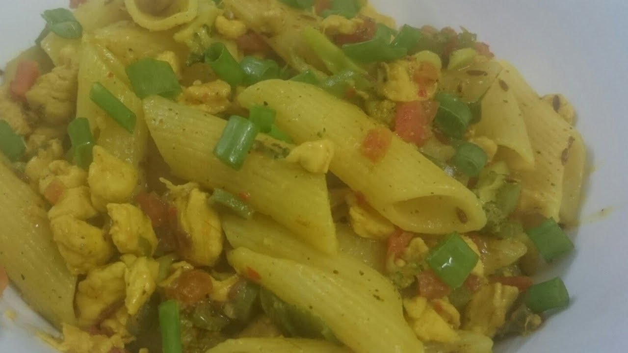 Chicken Pasta with Vegetables recipe in Hindi 🍗 🍅🌶🍽Health diet. Easy