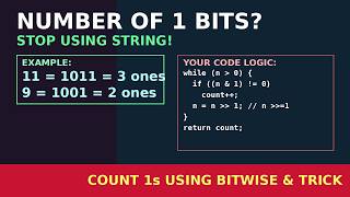 Number of 1 Bits - LeetCode 191 Java | Count Set Bits using (n & 1) Bitwise Trick | | Java Owl