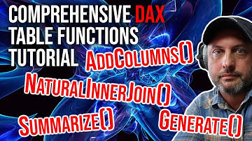 Comprehensive DAX Table Functions Tutorial (GENERATE, SUMMARIZE, ADDCOLUMNS, NATURALINNERJOIN +more)