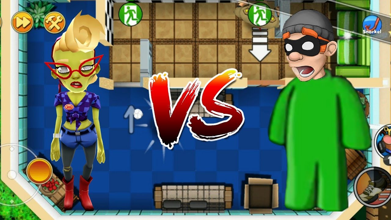 Green Screen Bob Costume vs Zoe Curly Outfit - Robbery Bob 2 vs Subway Surfers