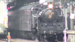 2012.11.24水戸駅 SL奥久慈清流ライン号試運転入線＆キハE130被りシーン