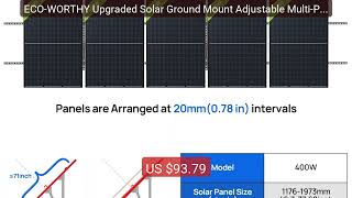ECO-WORTHY Upgraded Solar Ground Mount Adjustable Multi-Pie... — Top Pick 2026 | Unbeatable Price!