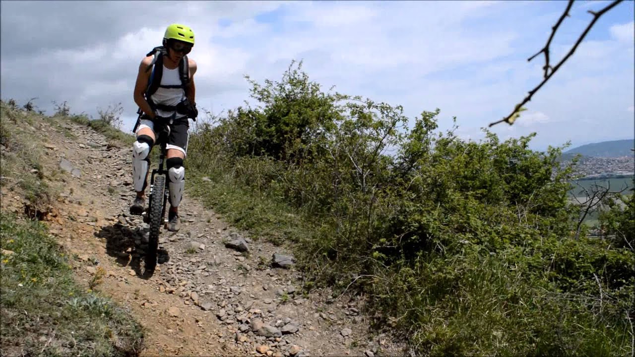 Monocyclix chez les arvernes. Extreme mountain unicycle downhill YouTube