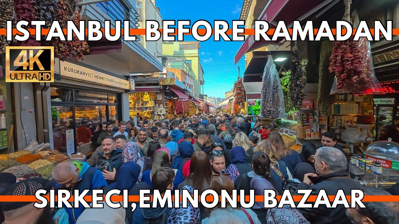 Istanbul Before Ramadan 2026 🇹🇷 | Eminönü Market Rush + Sirkeci Streets (4K)