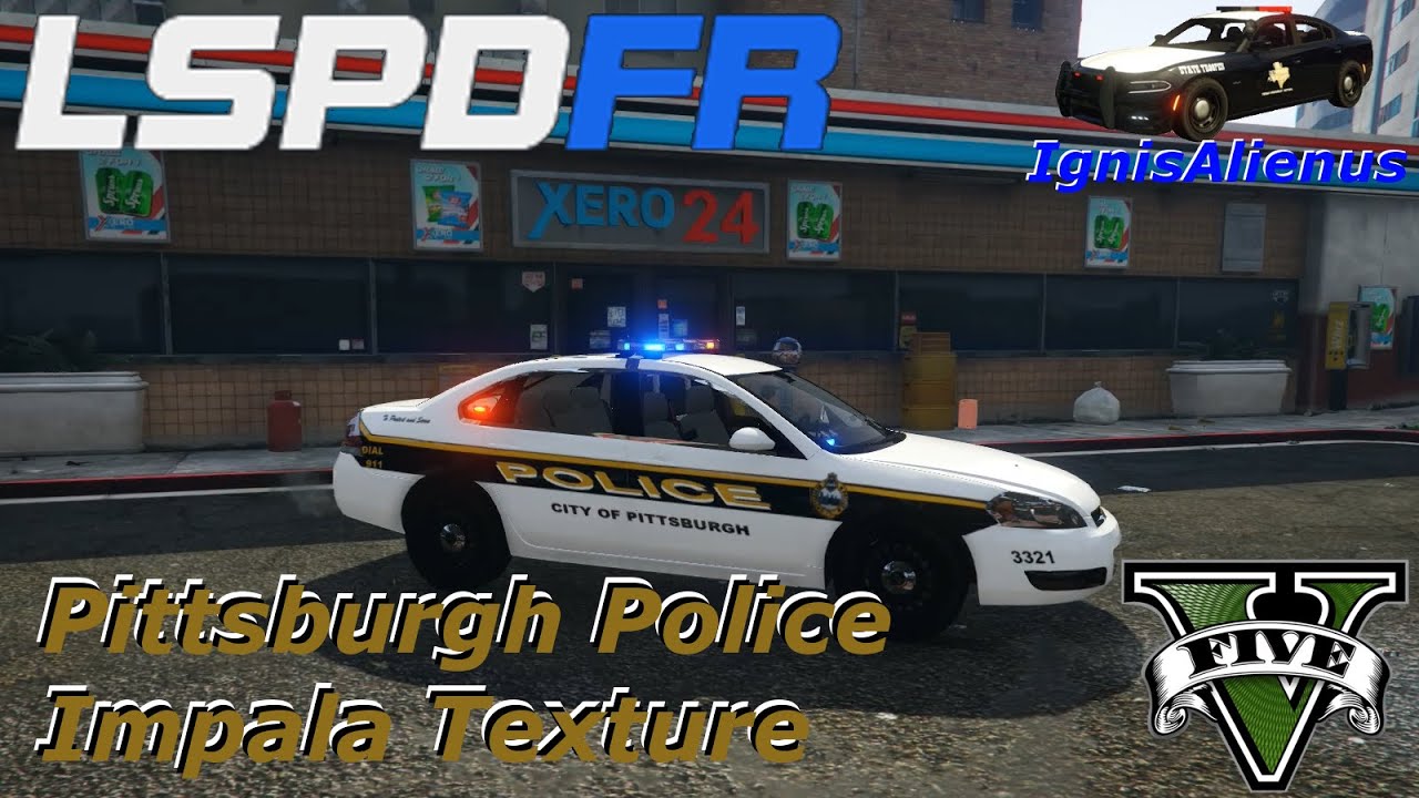 GTAV: LSPDFR - Mod Showcase: Pittsburgh Police Impala Texture - YouTube