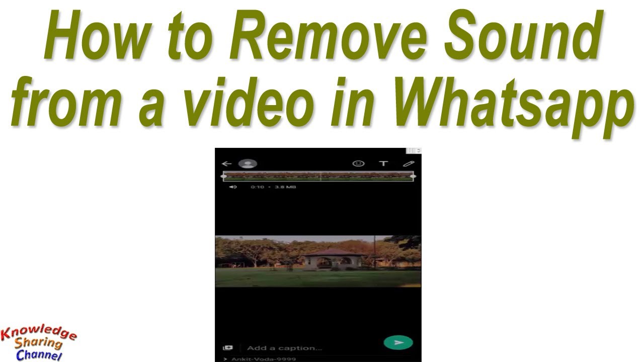 How To Remove Sound From A Video In Whatsapp Mute A Video While