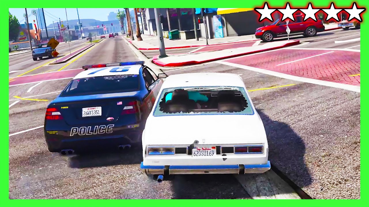 GTA 5 - EPIC FIVE STAR RAMPAGE ESCAPE + POLICE CHASE!!! (GTA V Funny ...