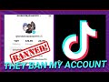 Tiktok ban my account what happened