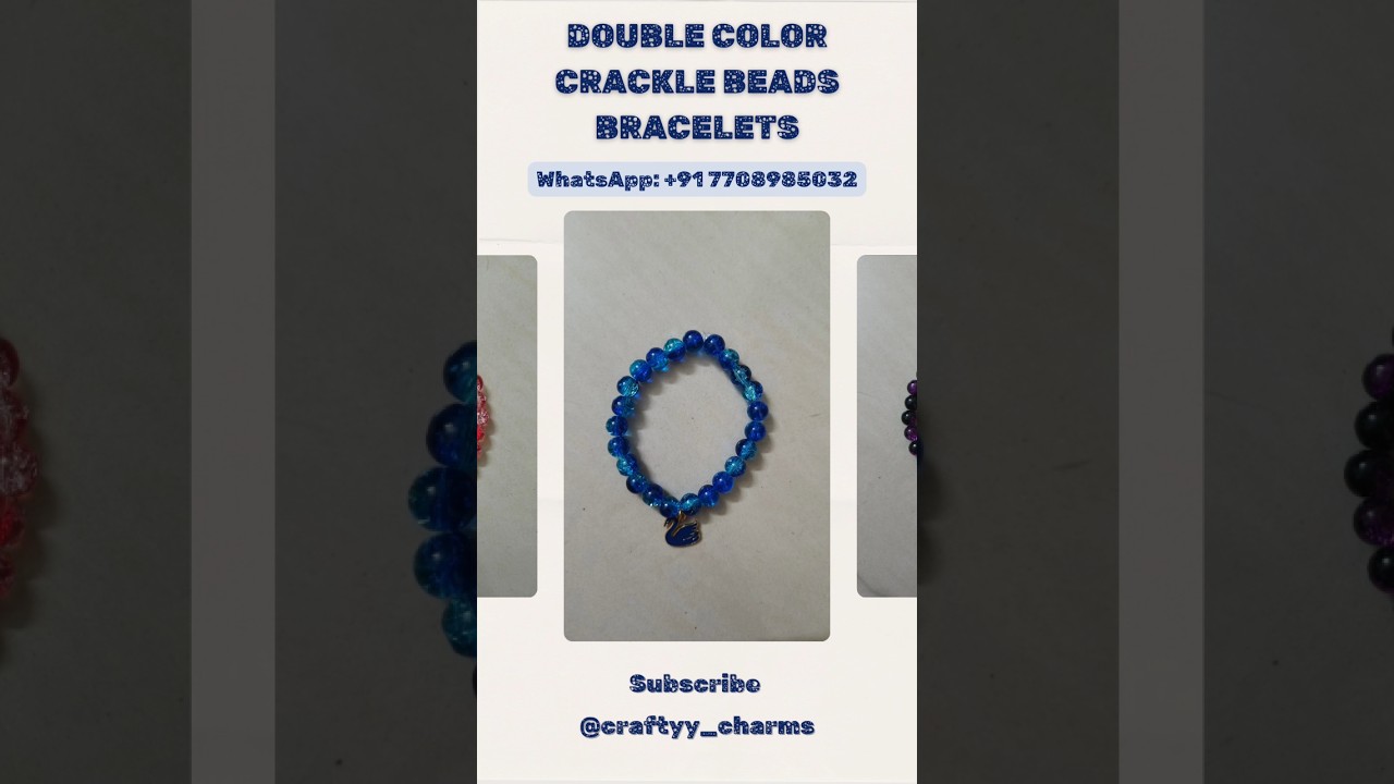 Crackle beads bracelets 