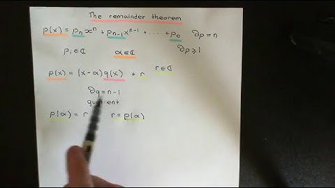 The Remainder Theorem Part 1