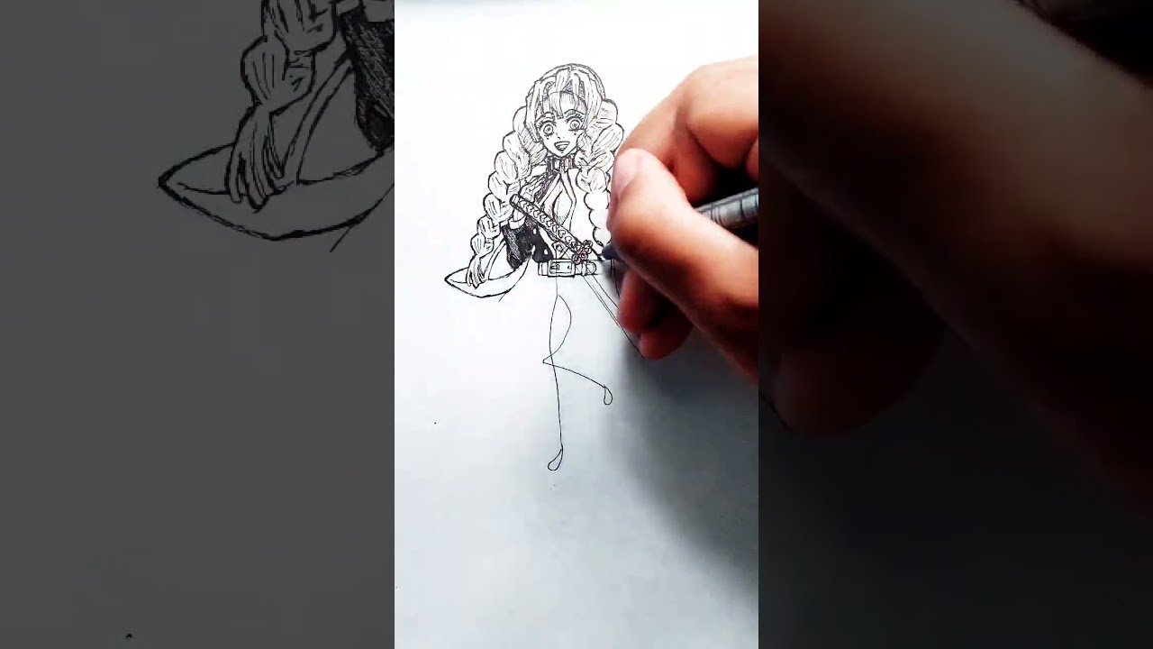 Speed drawing Stickman Mitsuri ❤️ | 