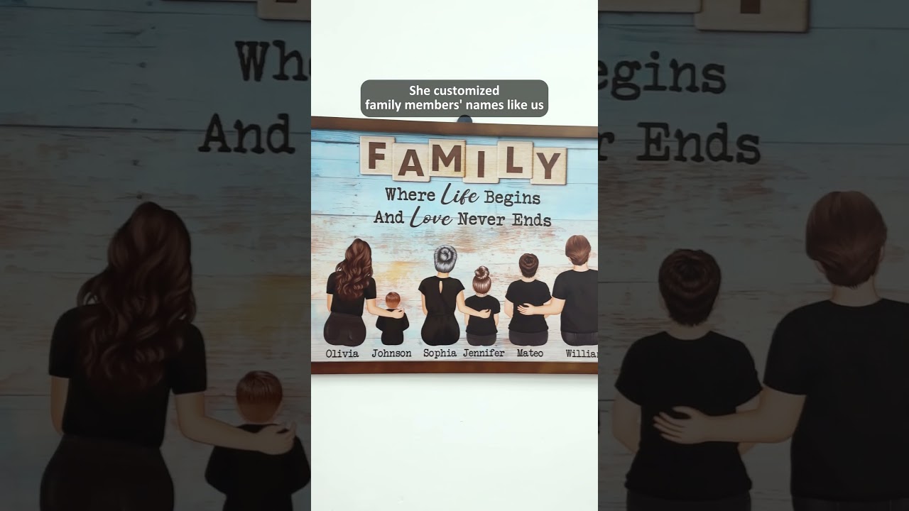 Family Love Never Ends | Personalized Poster