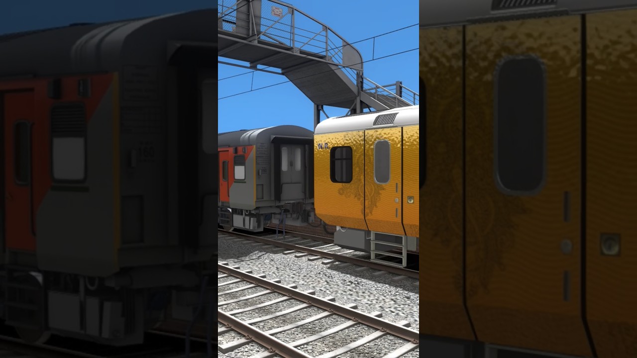 LHB RED TRAIN Coupling Tejas Express | BUMPY RAILROAD | Train Simulator | Train Games | Train Videos