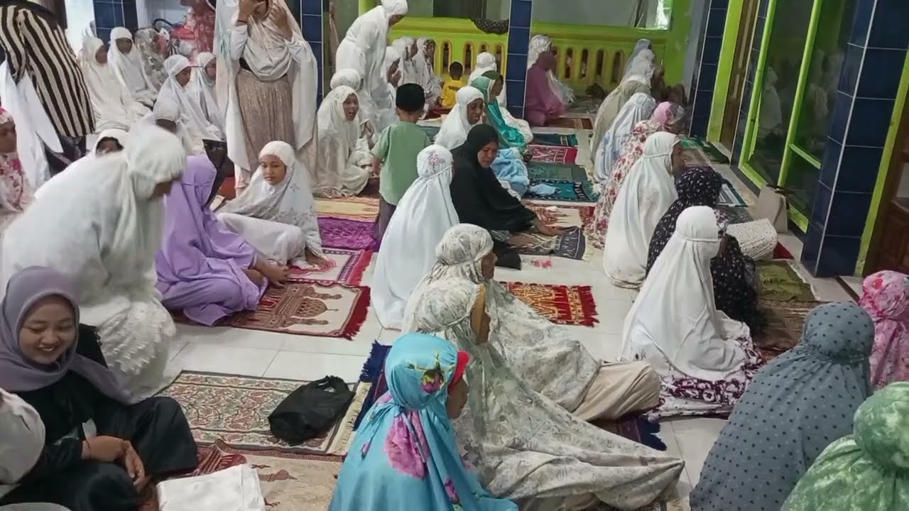 Gema takbir, menjelang sholat Idul Fitri, Masjid mujahidin 2025