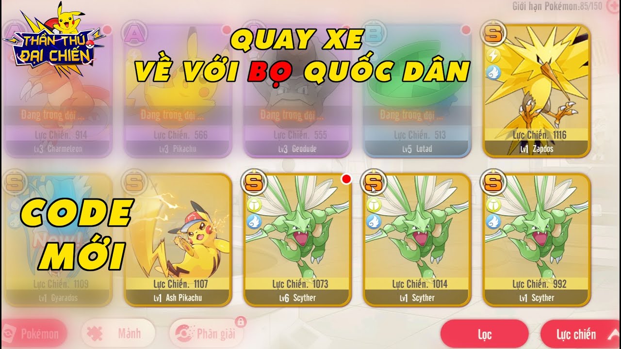 Thần Thú Đại Chiến | Code Mới - Pha Quay Xe Cực Mượt Về Với Bọ Quốc Dân Scizor