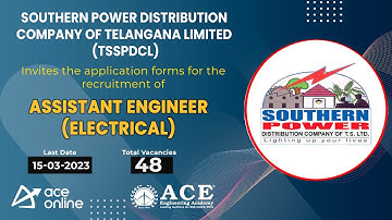 TSSPDCL invites online applications for 48 Assistant Engineers (Electrical) | Last Date 15-03-2023