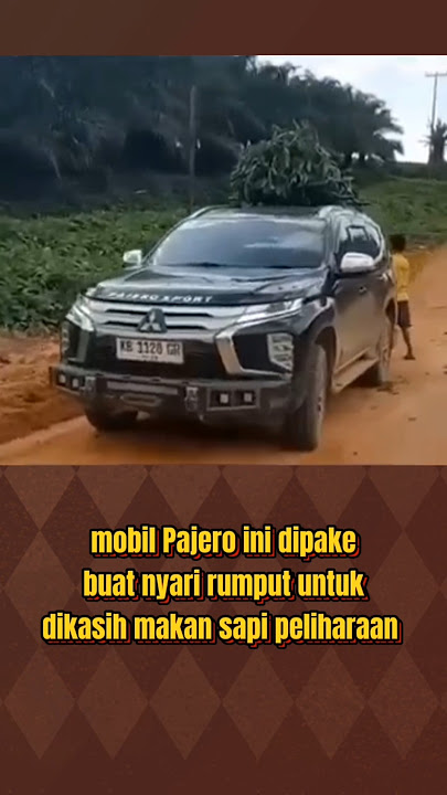 MOBIL PAJERO DIPAKE NYARI RUMPUT