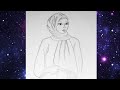 تعليم الرسم بالرصاص ✏رسم فتاة بالحجاب..how to draw a girl with hijab/pencil sketch
