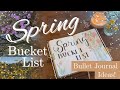 Bullet Journal Page Ideas | Spring Bucket List | Paint with Me | Spring Books, Movies, Activities