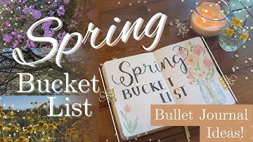 Bullet Journal Page Ideas | Spring Bucket List | Paint with Me | Spring Books, Movies, Activities