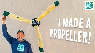 Making a Wooden Aircraft Propeller  Shaped with Basic Tools
