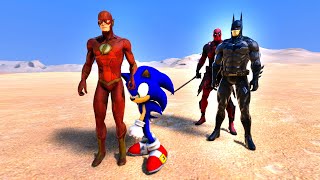 SONIC FLASH VS DEADPOOL BATMAN 😱 - Süper Kahraman Kapışmaları