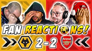 Arsenal Fans DEVASTATED 😫 Reactions to Wolves 2-2 Arsenal | Premier League Fan Reactions