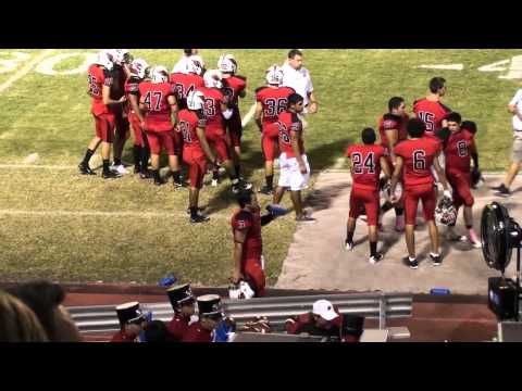 HHS KEVIN LEDESMA #3 TO RANDY BERMEA #2 CARDINAL FOOTBALL 2010 VS PHARR NORTH