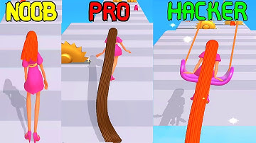 Hair Challenge Noob vs Pro vs Hacker-All Levels Gameplay android Ios Gameplay