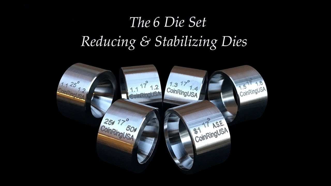 3 EASIER TO USE 17° DOUBLE SIDED COIN RING MAKING TOOLS FOLD OVER REDUCTION  DIES