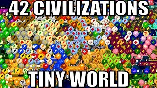 All 42 Nations Battle in a Tiny World! (Civ 6 Gathering Storm)