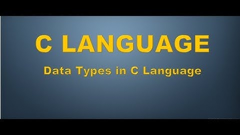 #3 Data Types in C Language in [Hindi/Urdu]