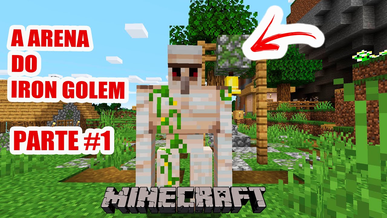 Fizemos a arena do iron golen   Minecraft xbox one