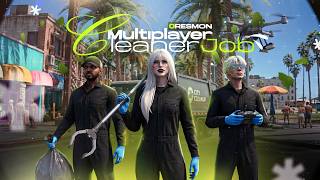 Fivem Multiplayer Cleaner Job Script (+5 Unique Job , Custom Props , Animations..)