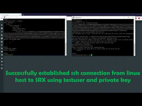Junos SSH public key authentication (linux)