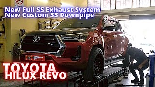 New Full SS Exhaust System & New Custom SS Downpipe | TOYOTA HILUX REVO