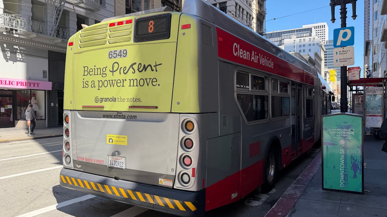 San Francisco MUNI 2015 New Flyer Xcelsior XDE60 6549 on route 8