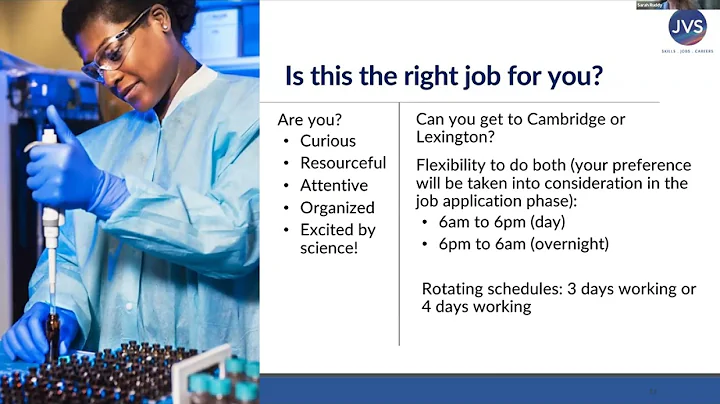 Biotechnology Manufacturing Associate Training Program Overview