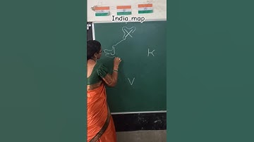 India map drawing from x,j,k,v 🇮🇳#jayateacher#school#primarystudents#