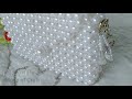 Pearl Bag mutiara imitasi putih, tas manik viral PB001 ori Handmade Liana House of Craft