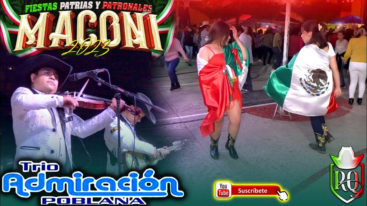 🇲🇽 noche 100% mexicana 🇲🇽 en Maconi Qro con el trio Admiracion Poblana