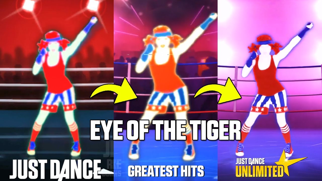 JUST DANCE COMPARISON EYE OF THE TIGER Survivor YouTube JUST DANCE COMPARISON EYE OF THE TIGER Survivor YouTube