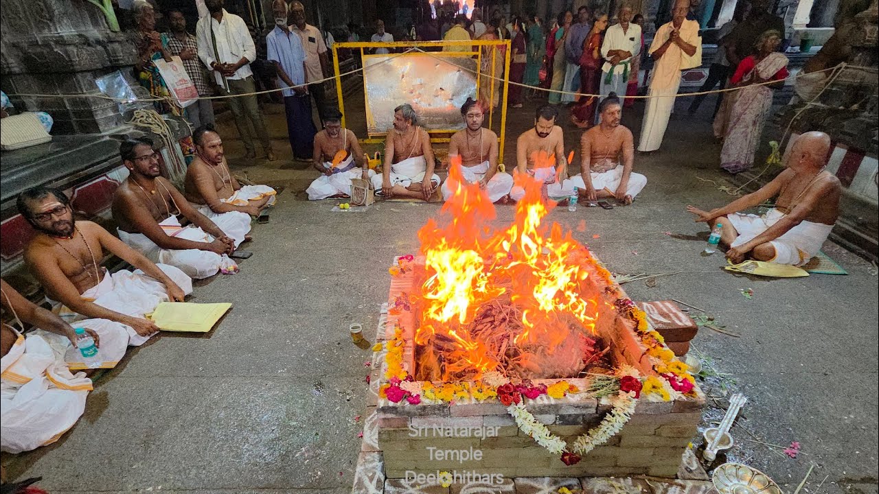 Sri Rudra Homam Sri Natarajar Temple Deekshithars Chidambaram Tamilnadu india devasabha 