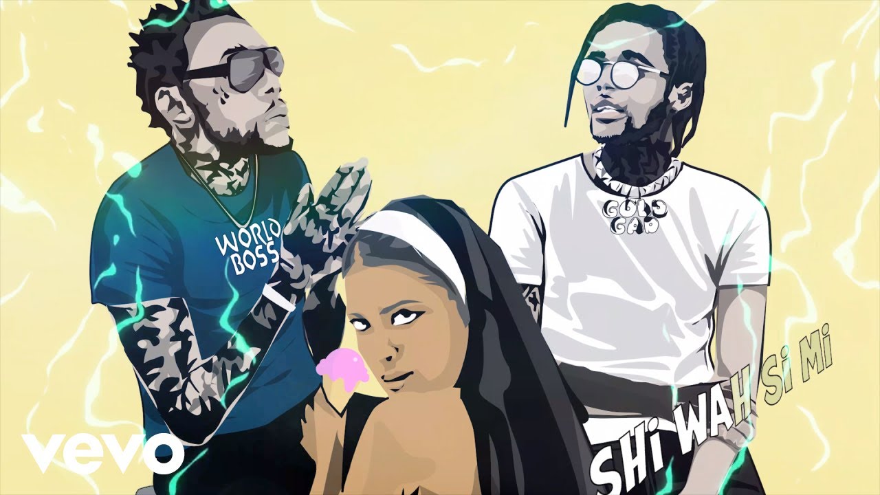 Vybz Kartel Dj Power Gold Gad Make Up Remix Lyric Video YouTube